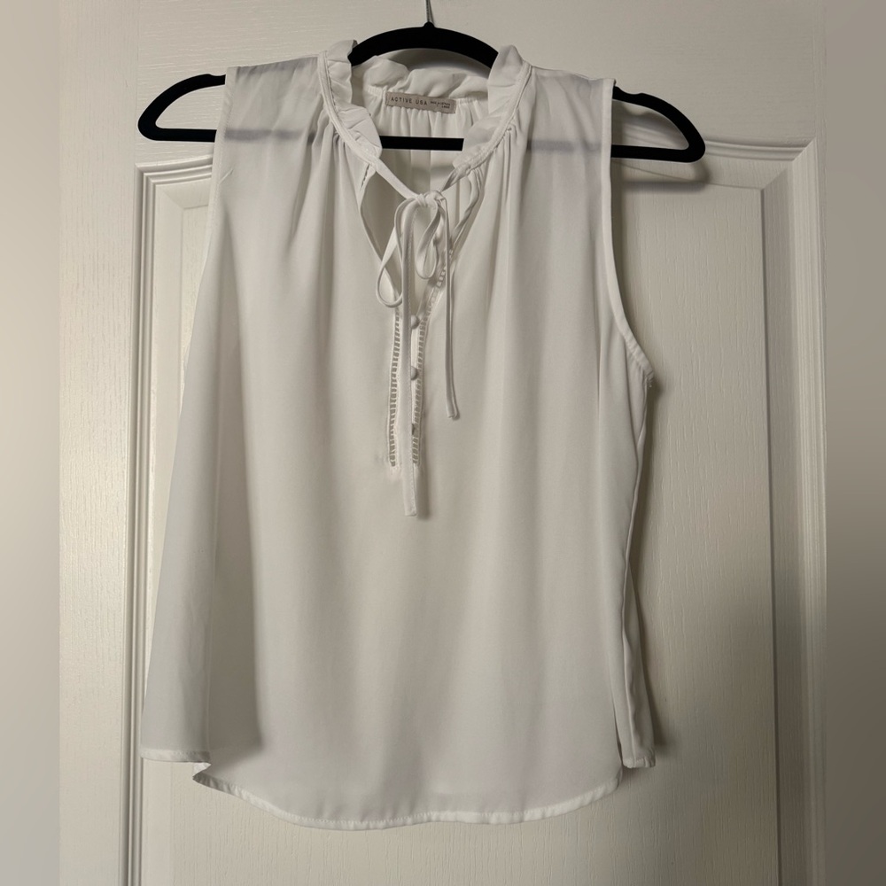 Active USA | White Sleeveless Blouse